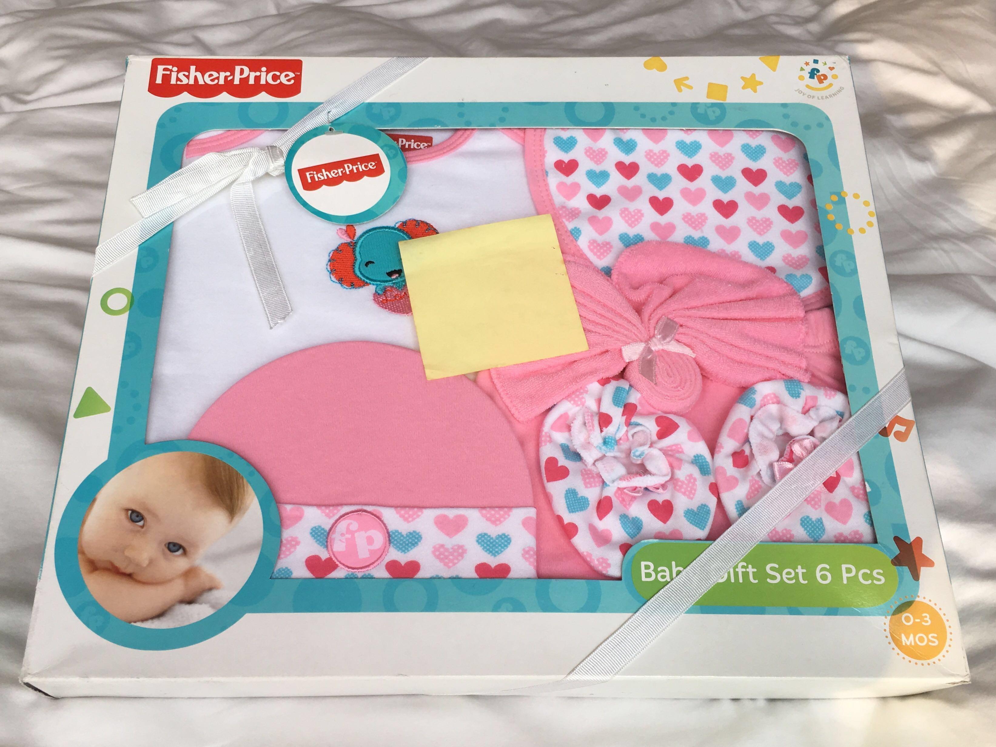 6 Pcs Fisher Price Baby Clothes Gift Set For 0 3 Months Babies