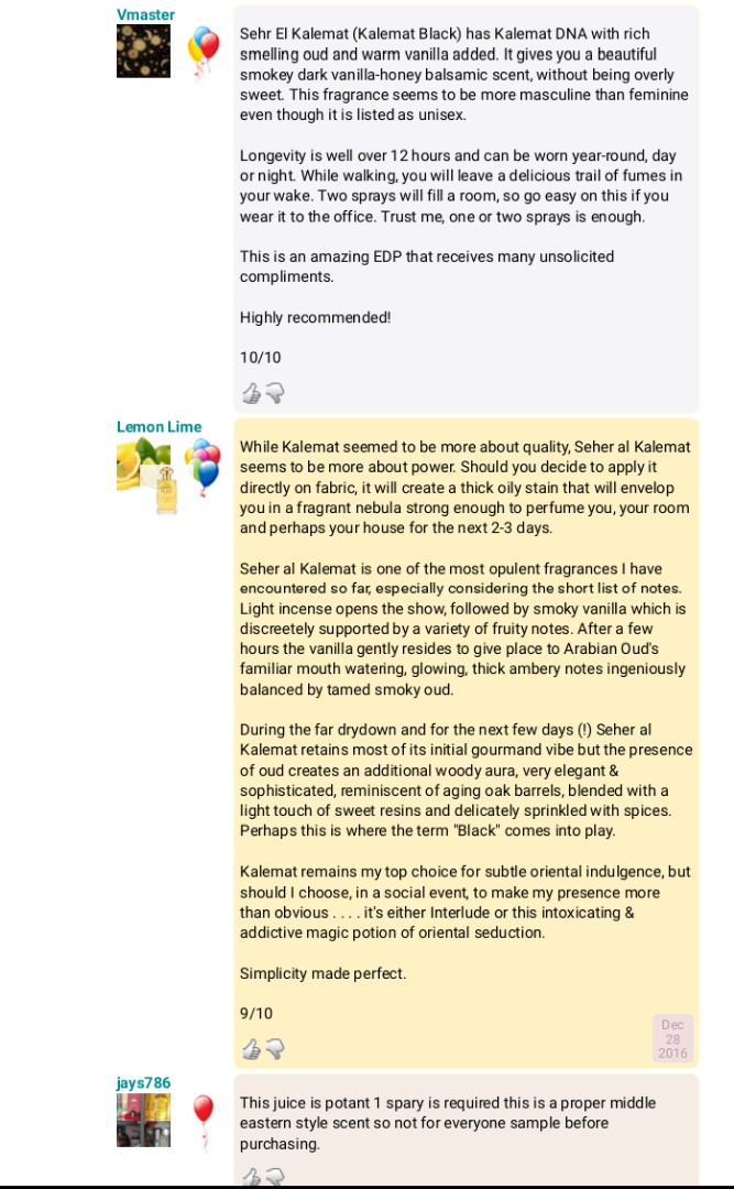 Arabian Oud "Kalemat Black" EDP 5ml Sample Decant Spray EDP Perfume