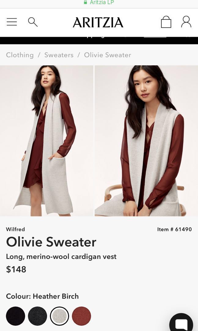 Aritzia Wilfred Olivie Sweater Women s Fashion Clothes on Carousell