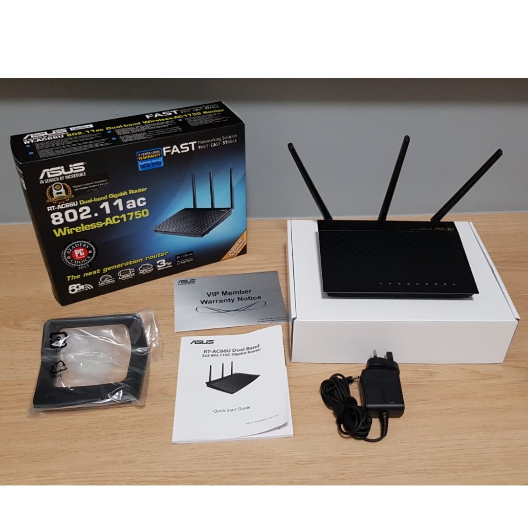 Asus Wifi Router Rt Ac66u Ac1750 Gigabit Router Electronics Computers Others On Carousell