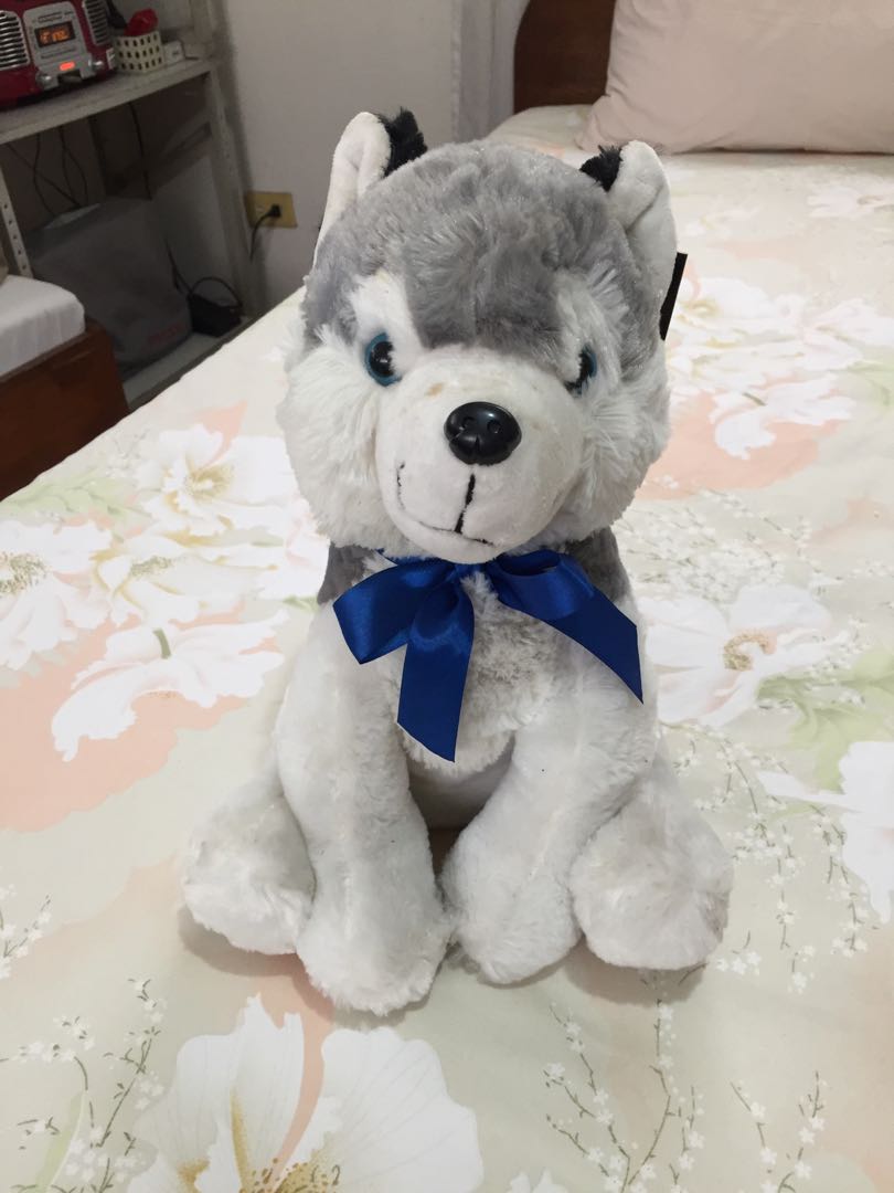 blue magic siberian husky stuffed toy