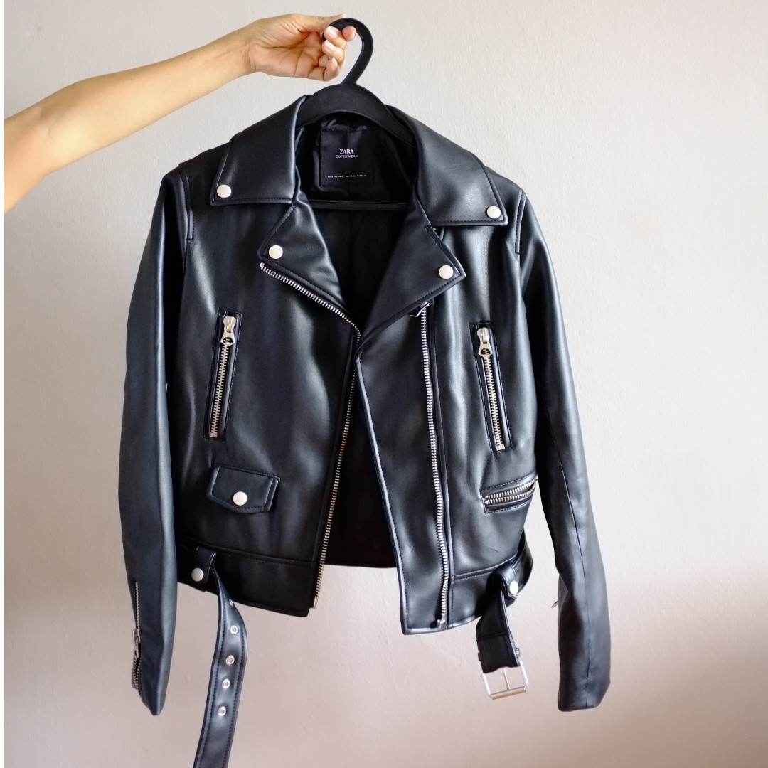 BN ZARA Woman faux Leather Jacket UK8 Women s Fashion Coats