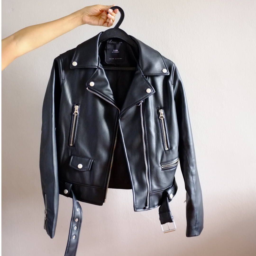 zara ladies leather jacket