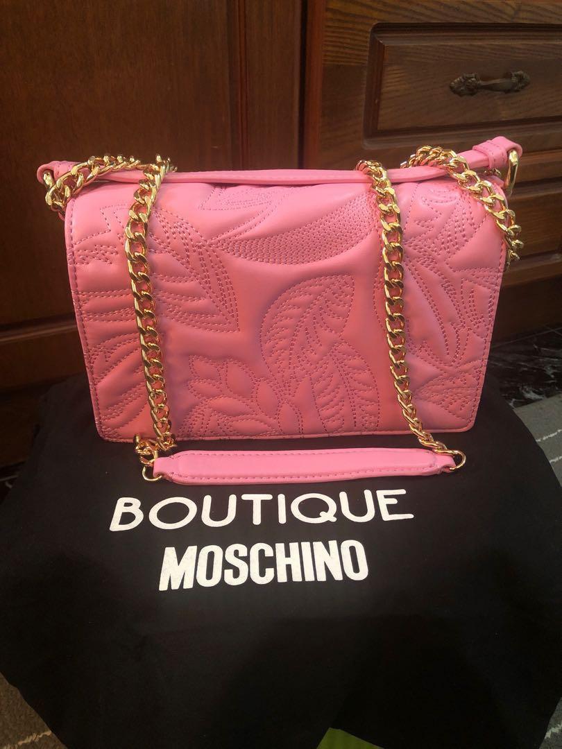 moschino gold boutique bag