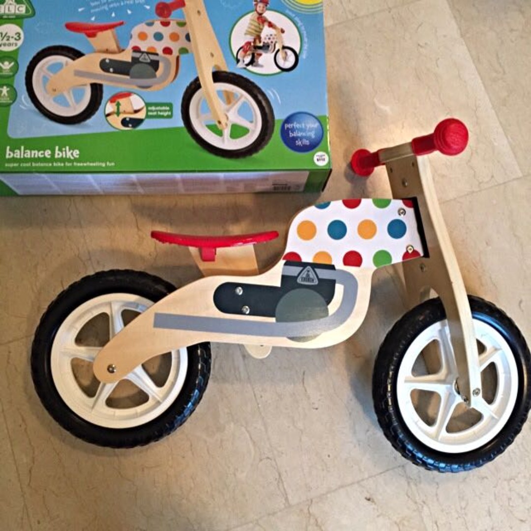 elc wooden balance bike