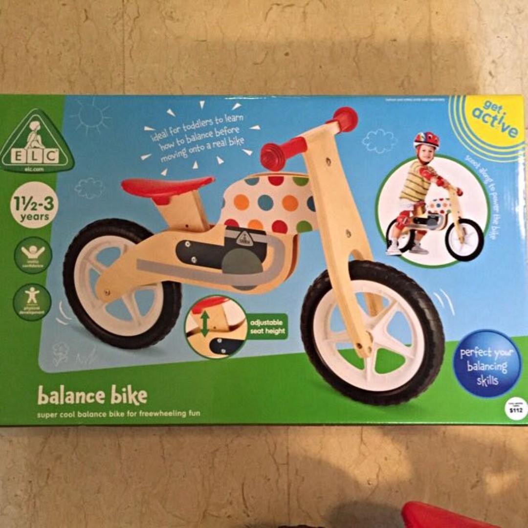 elc wooden balance bike