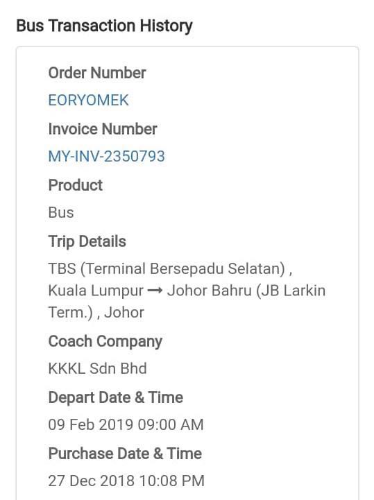 Bus Ticket From Kl To Jb Travel Overseas Attractions On Carousell