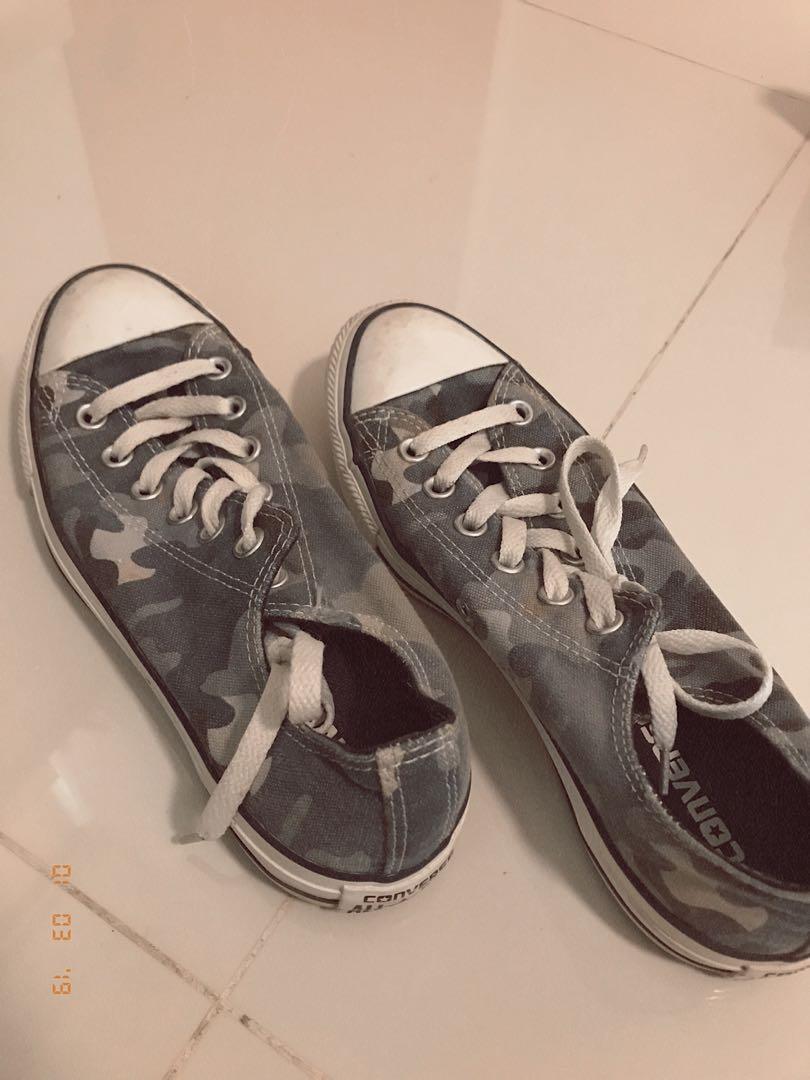 blue camo converse