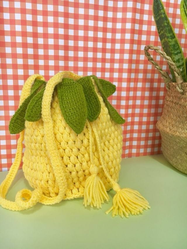 crochet pineapple bag