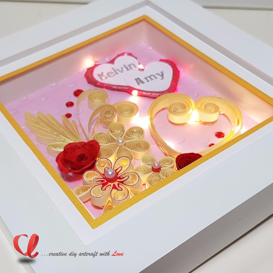 CUSTOMIZED VALENTINE S DAY GIFT Handmade Paper Quilling Frame