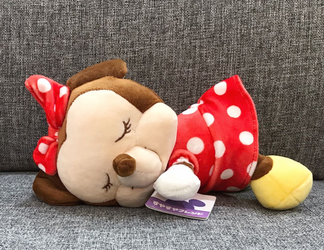 sleeping minnie mouse plush