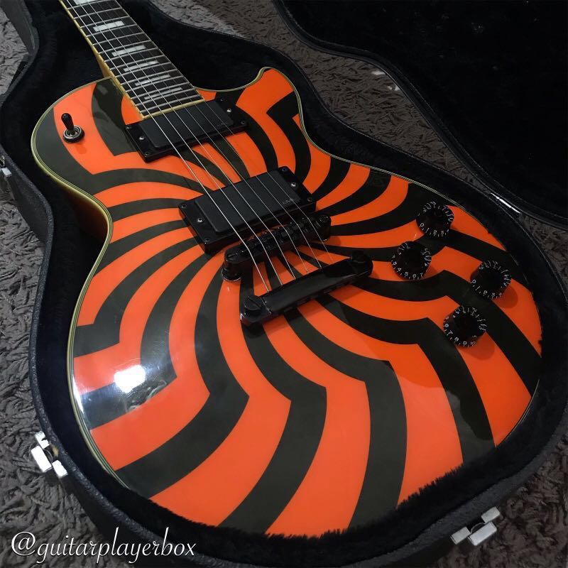 Epiphone Zakk Wylde Les Paul Custom Orange Buzzsaw Hobbies Toys