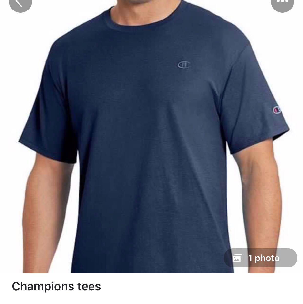 navy champion t shirt