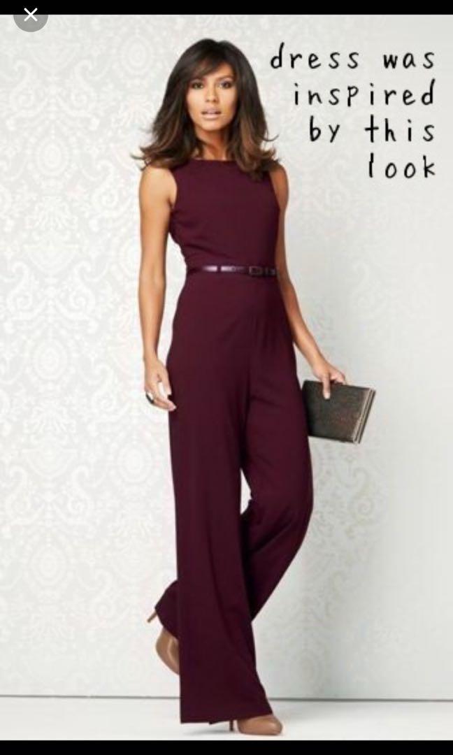 Maroon formal jumpsuit on sale