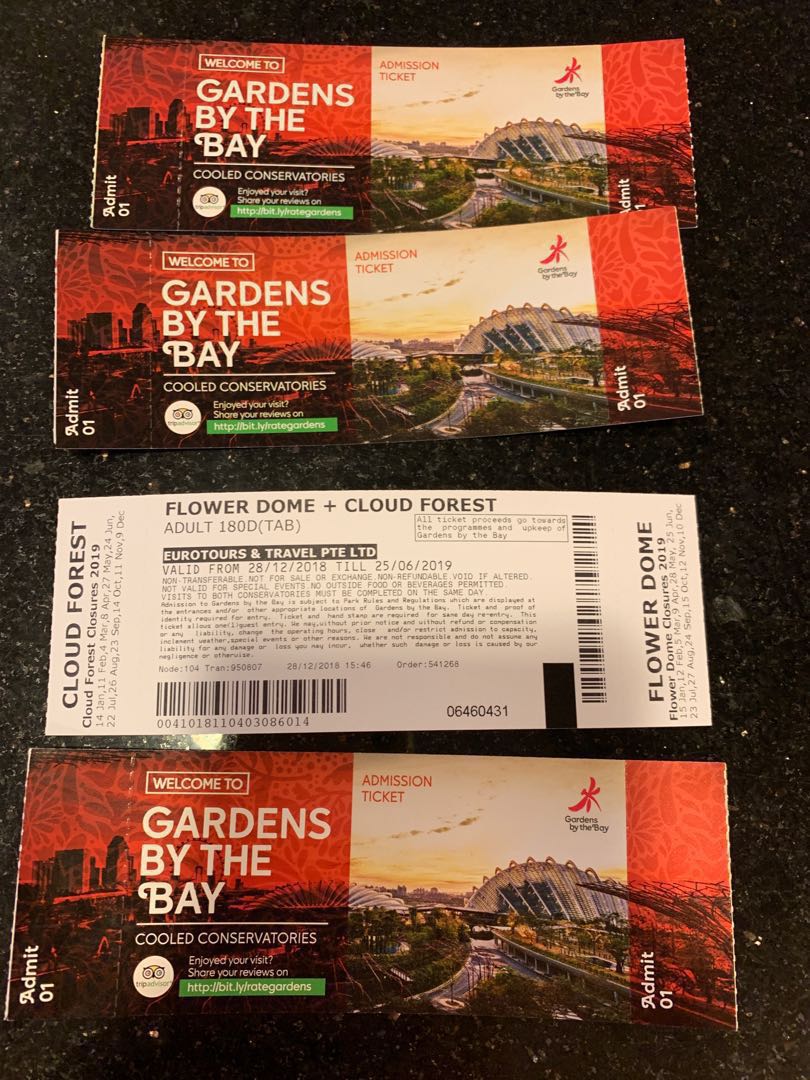 Garden by the bay ticket flower dome & cloud forest , Tickets