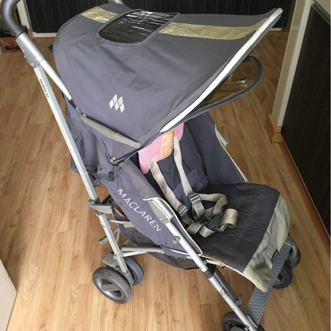 Grey colour Stroller Maclaren Techno XT Storm Babies Kids