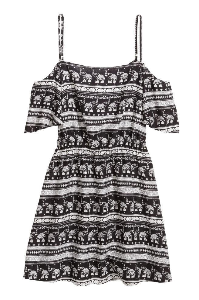 H M Coachella 2018 off shoulder printed dress Women s Fashion
