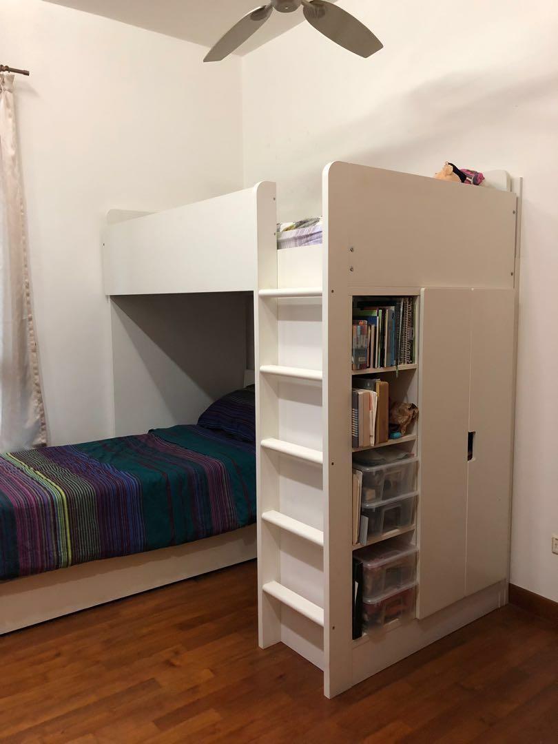 bunk bed with desk underneath ikea