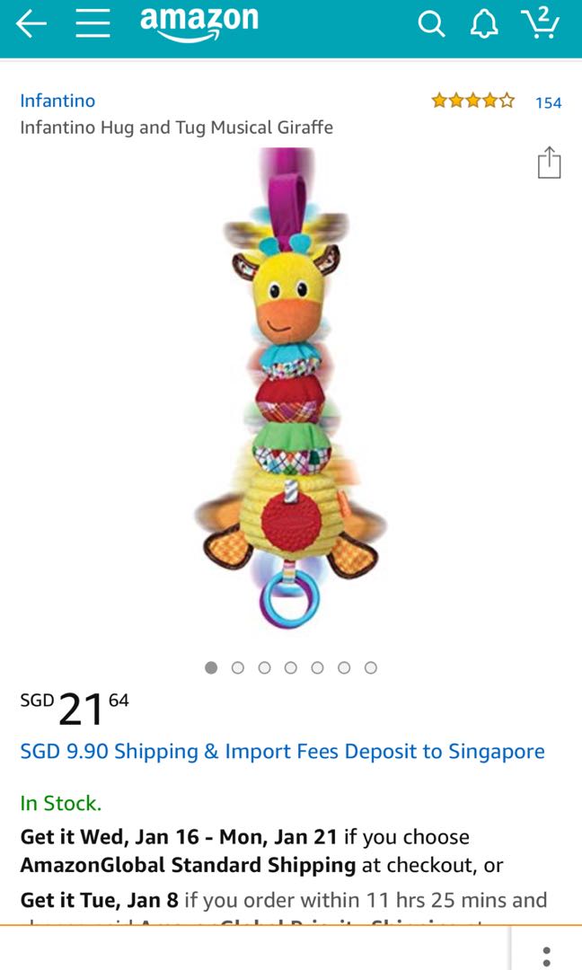 Infantino hug and tug musical giraffe online