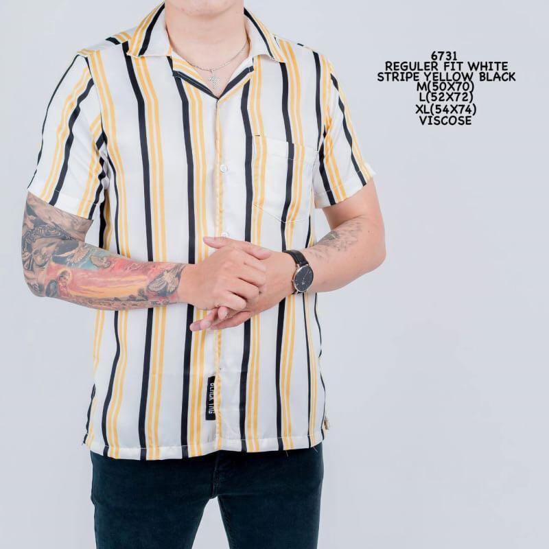yellow striped shirt outfit mens