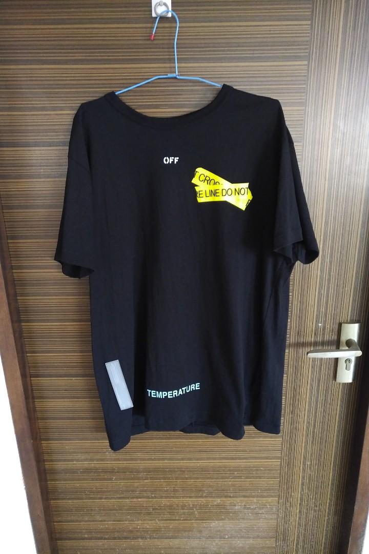 Off white t shirt sale firetape