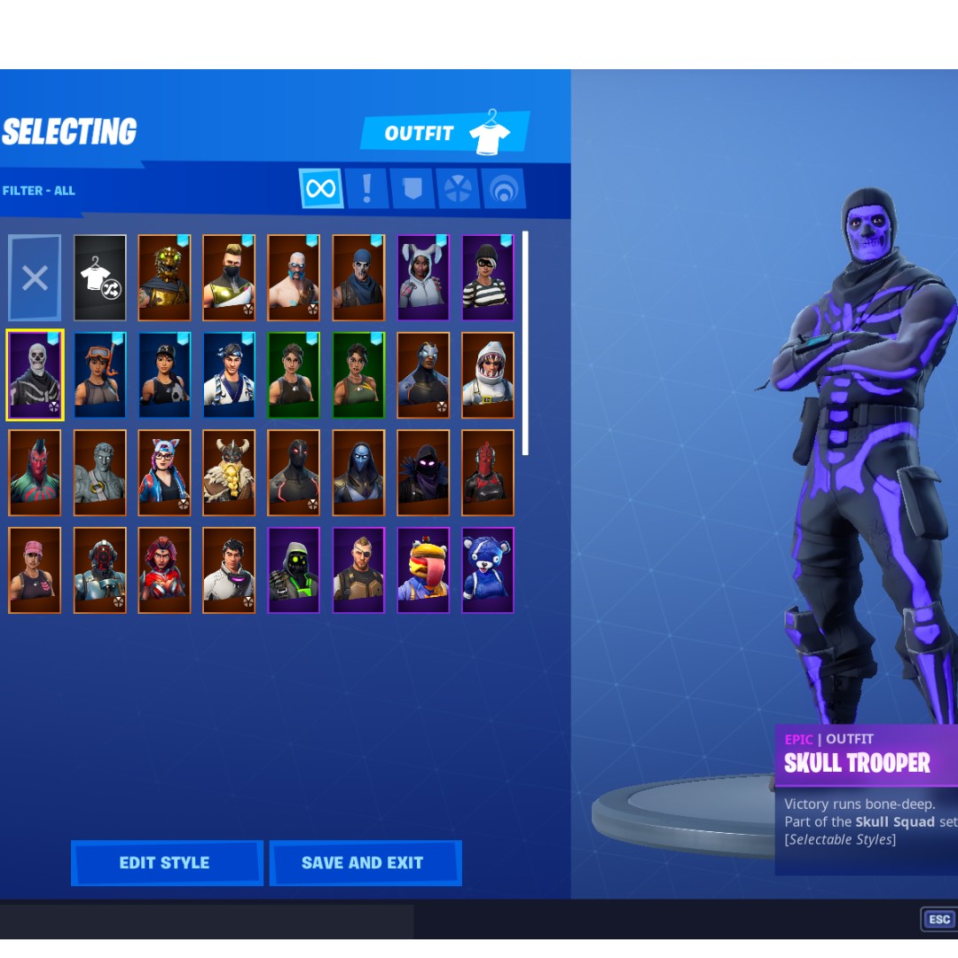 OG Skull Trooper Fortnite Account, Video Gaming, Gaming Accessories