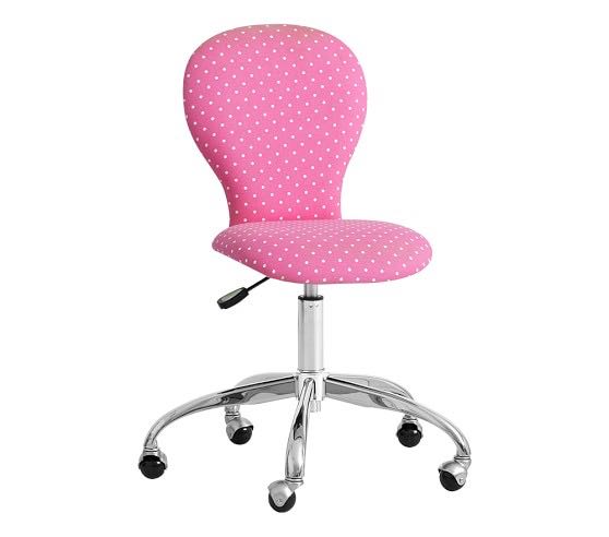 Pottery Barn Kids Pink Polka Dot Desk Chair Home Furniture On