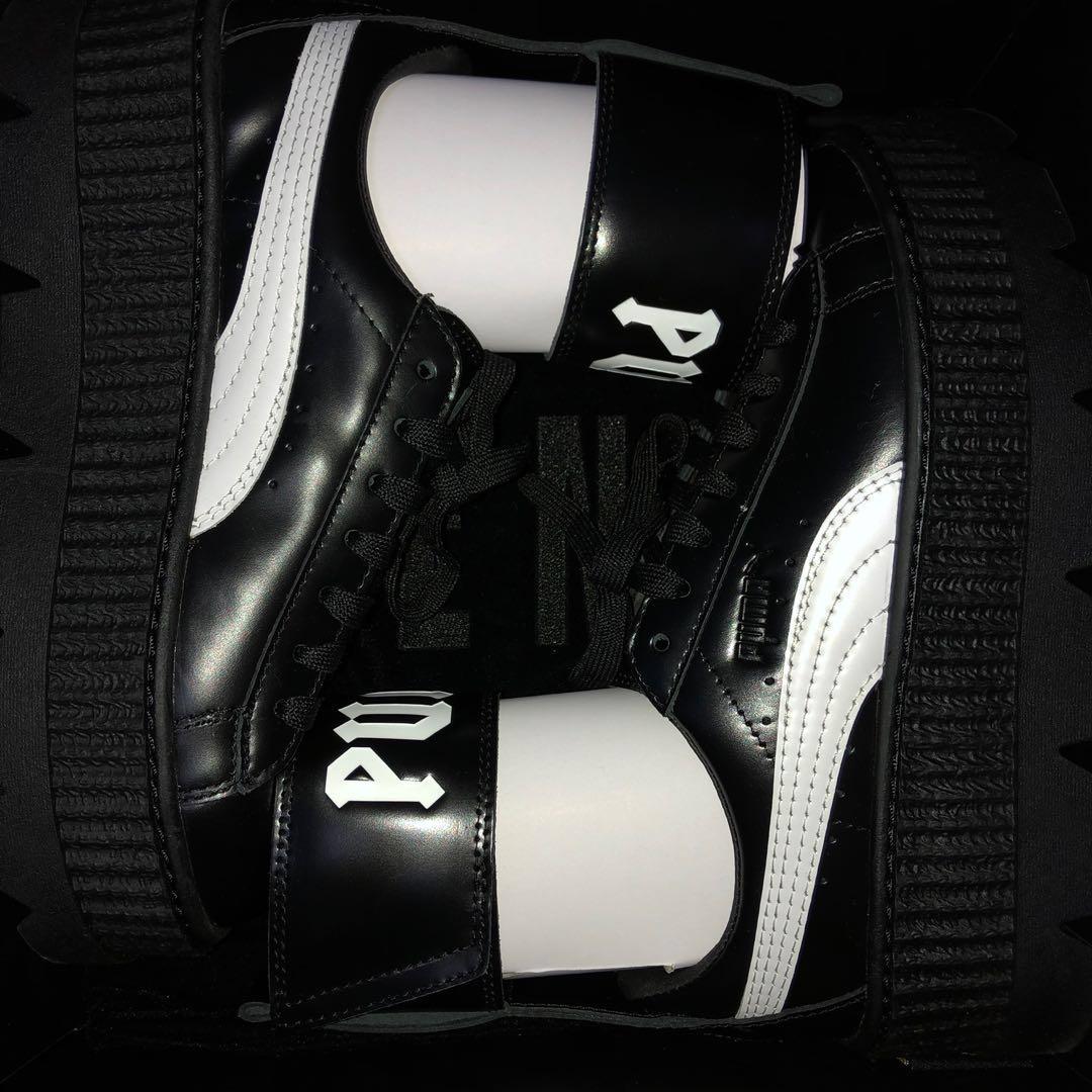 Puma Fenty by Rihanna Black Ankle Strap Leather Sneakers Women s Fashion Footwear Sneakers on Carousell