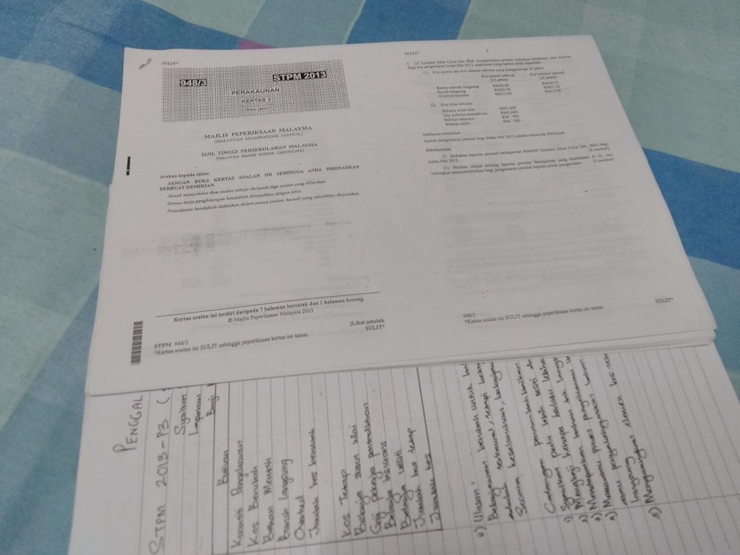 Soalan Stpm Perakaunan Penggal 3 2013 2017 Books Stationery Books On Carousell