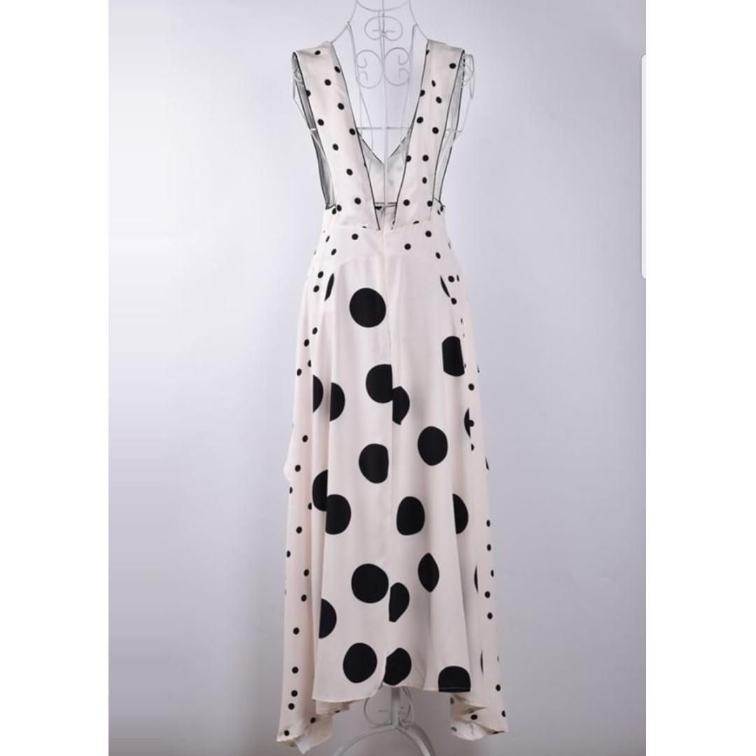 Topshop mix spotted midi dress best sale