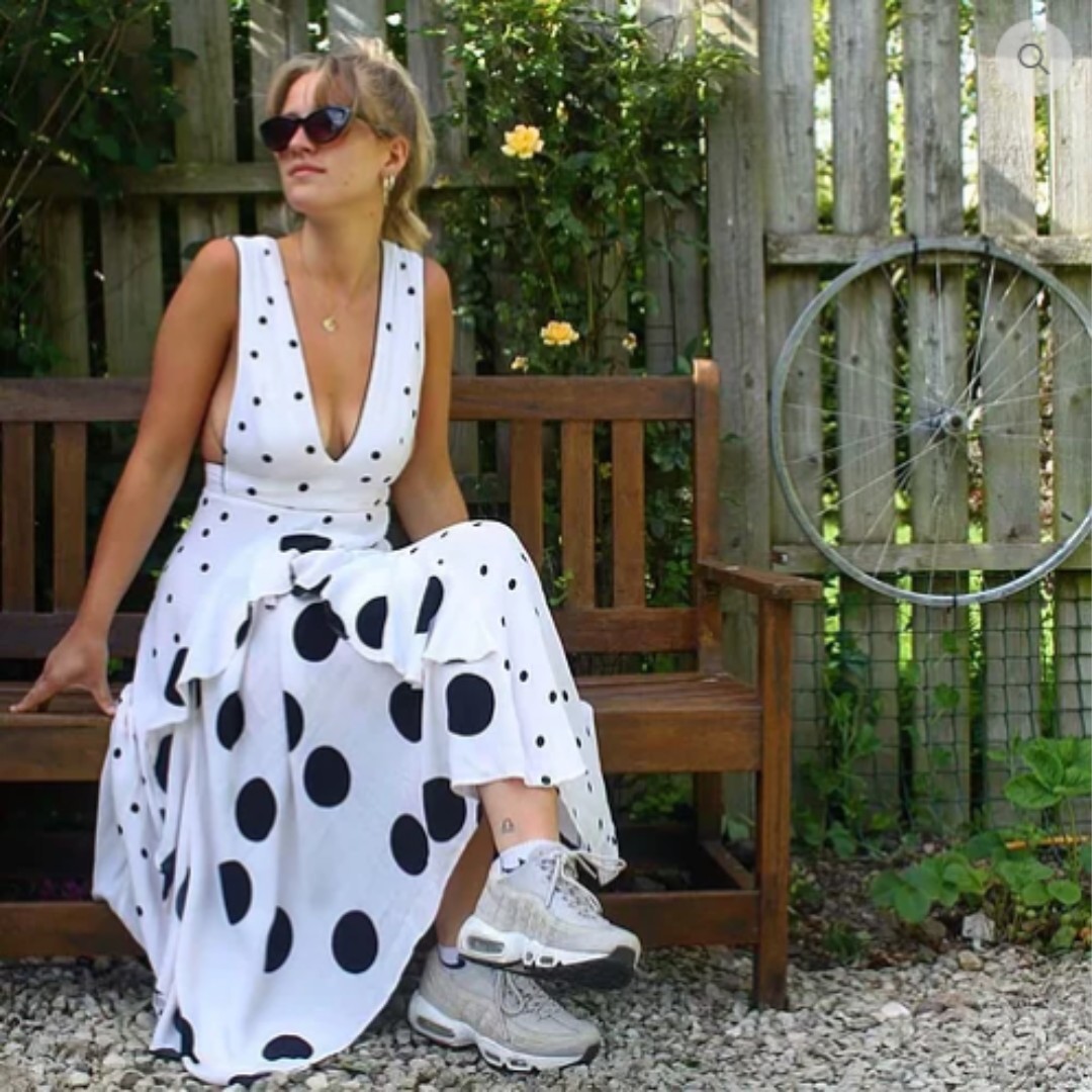 Topshop mix spotted midi dress on sale