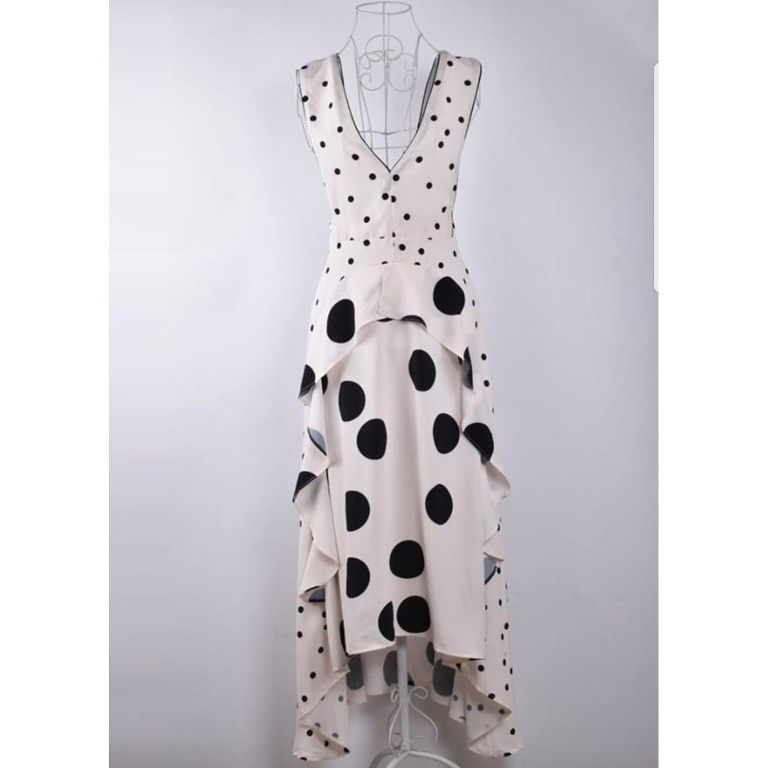 Topshop mix spotted midi dress on sale