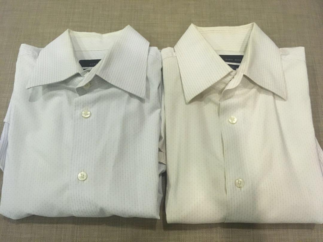 Zara Men S Business Formal Casual Long Sleeve Shirt Men S Fashion
