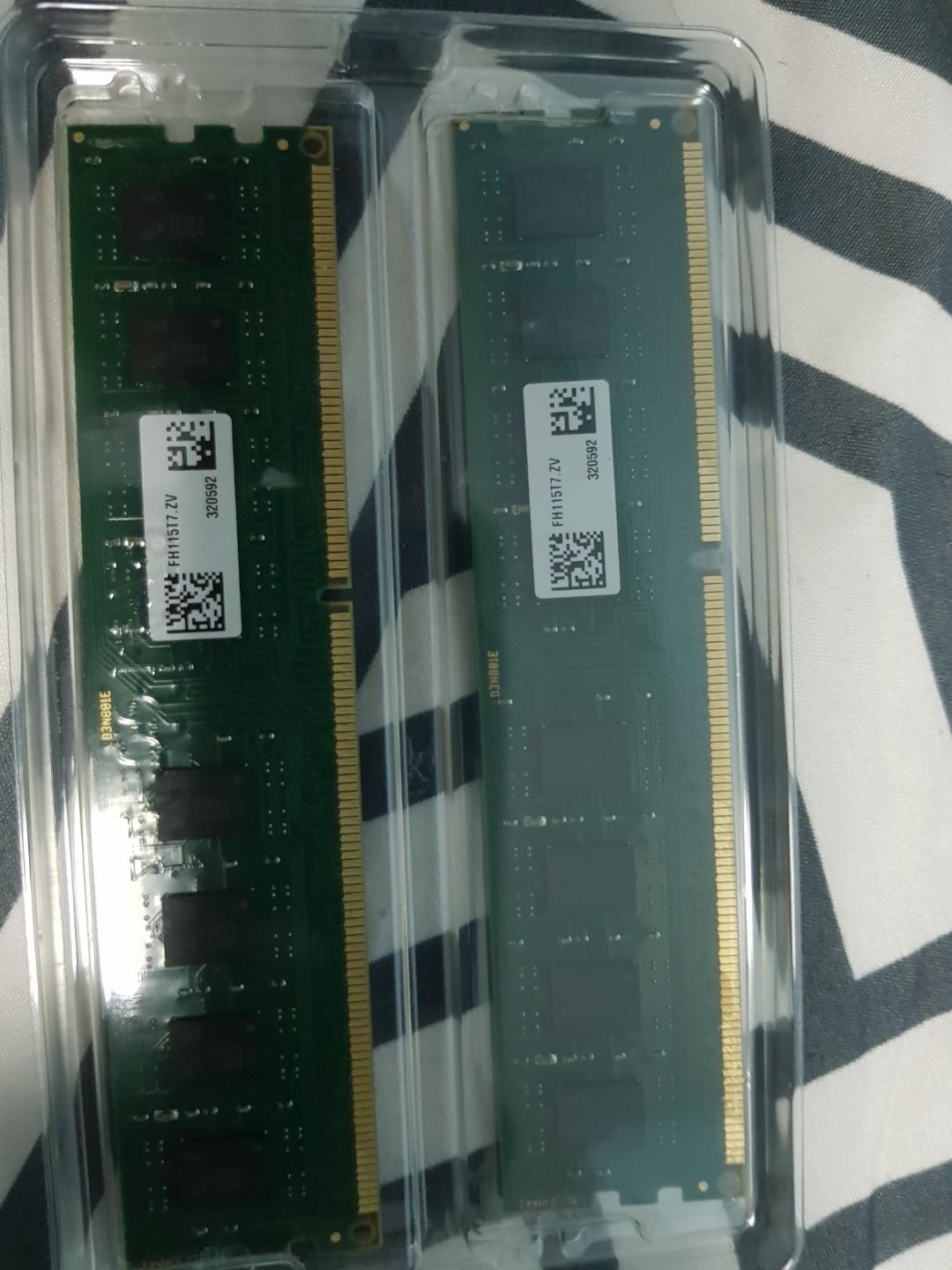 16 GB (2x8) DDR3 RAM 1600 MHZ crucial 