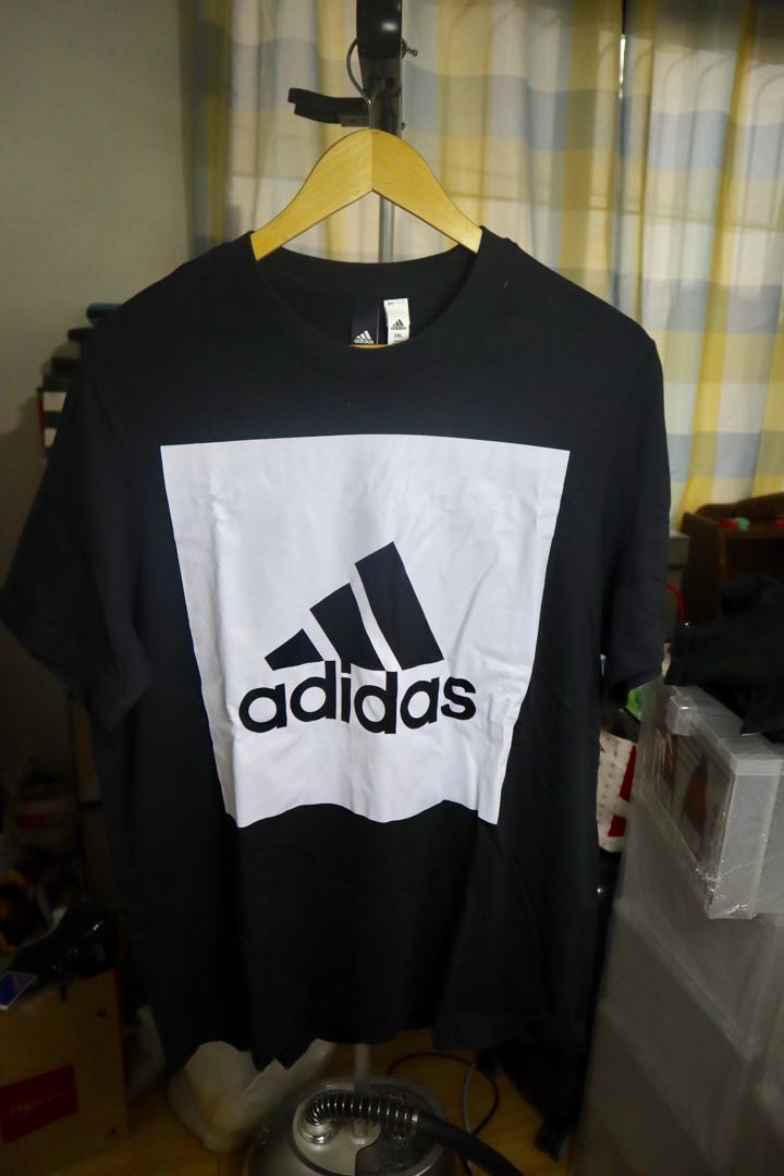 Adidas Box Logo Shirt, Men's Fashion 