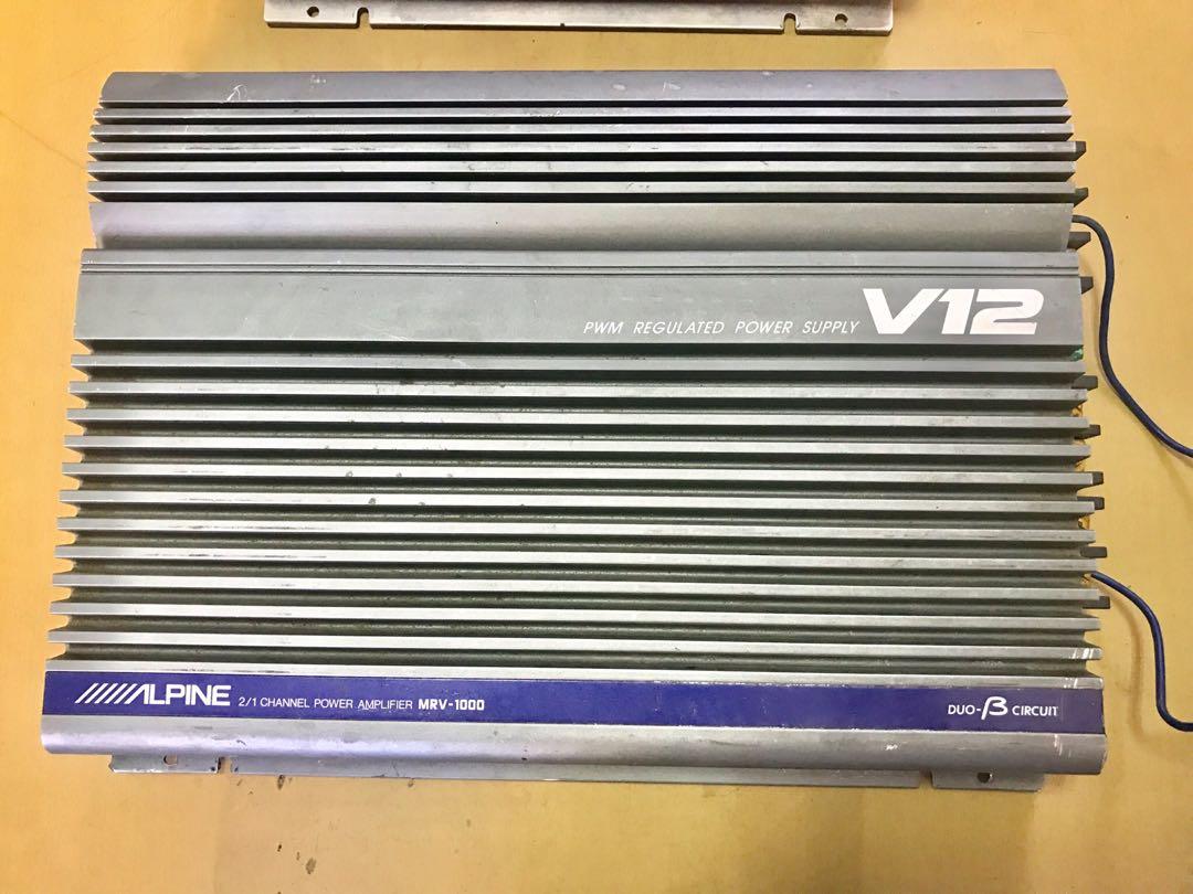 Alpine V12 MRV1000 (Original) 2/1 channel amplifier, Car Parts