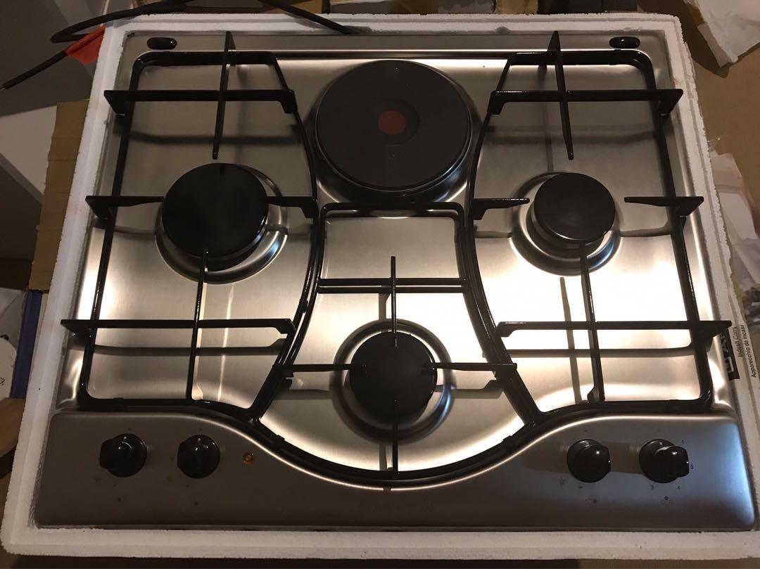 Ariston PH631 builtin cooktop, with 3 gas burner and 1 electric plate