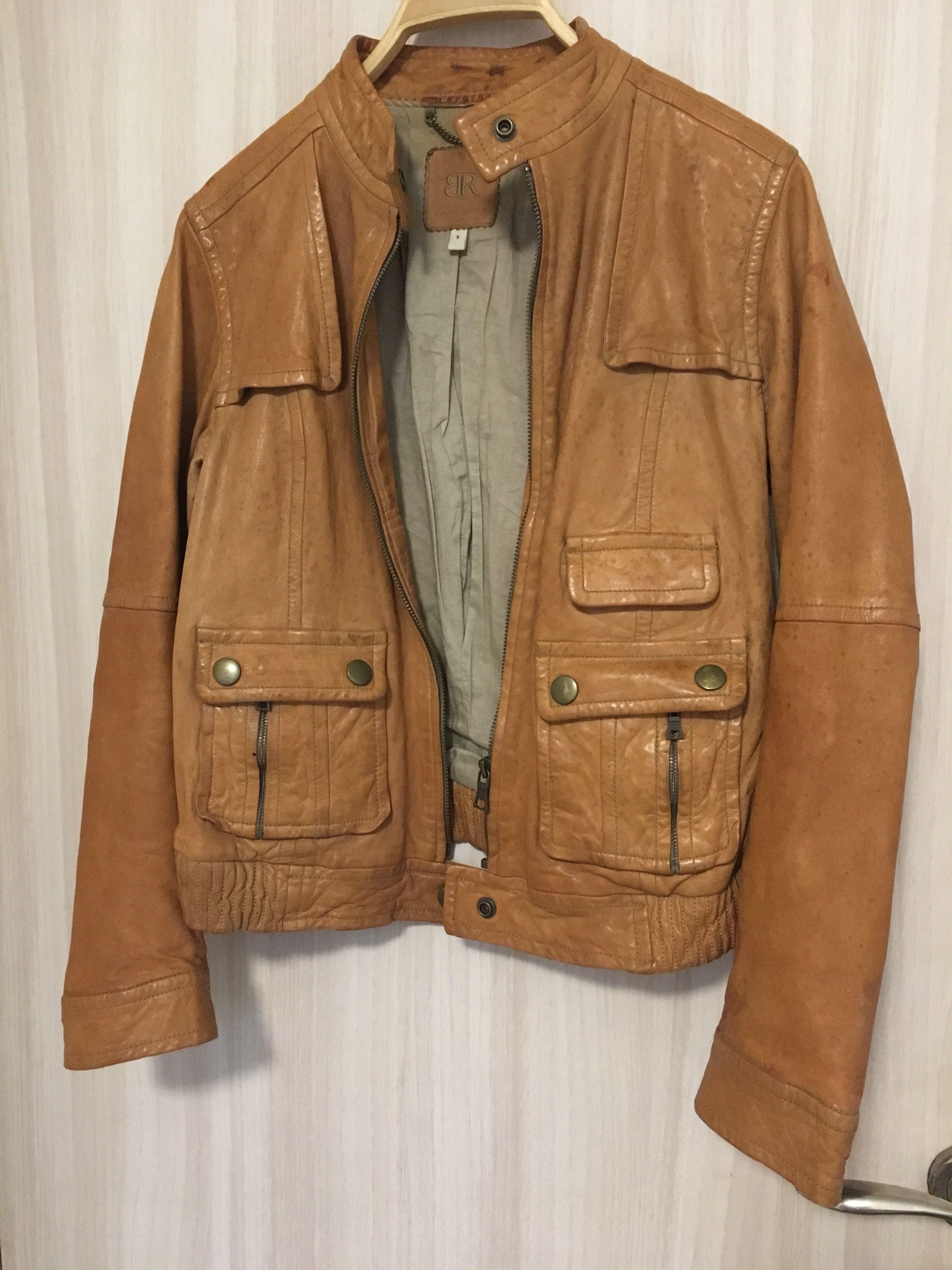 Banana Republic Brown Leather Jacket Women S Fashion Clothes Outerwear On Carousell