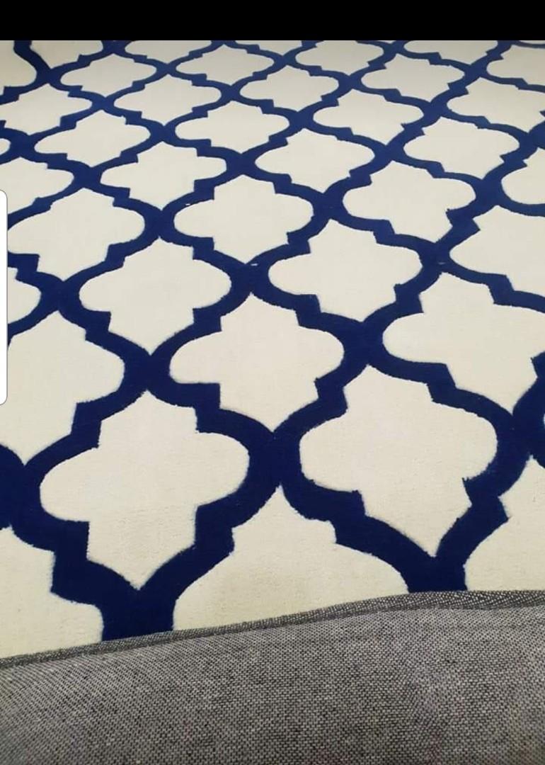 Carpet Blue And White Hand Made Rug Furniture Others On