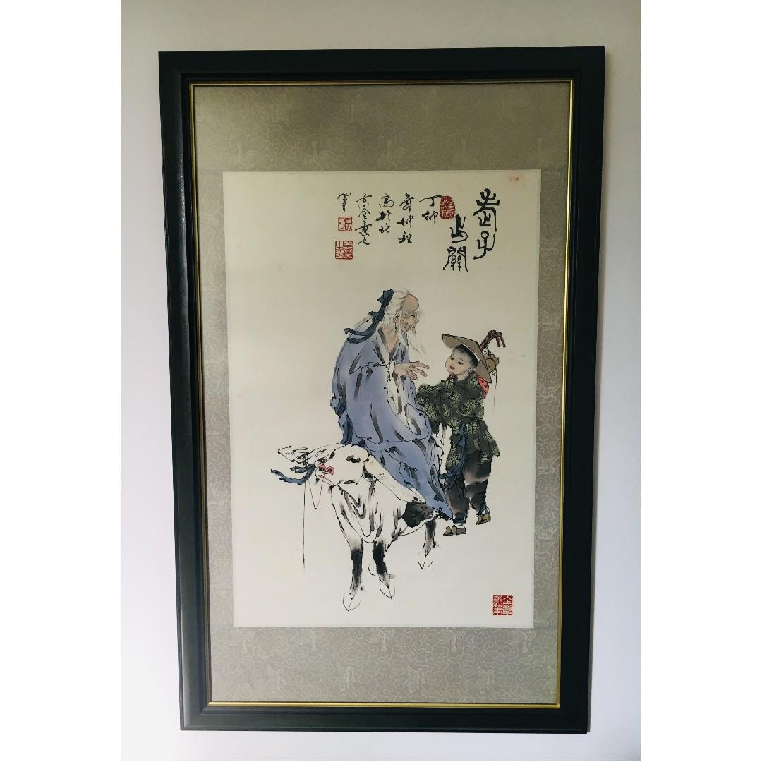Print Of Chinese Painting Laozi An Ancient Chinese Philosopher