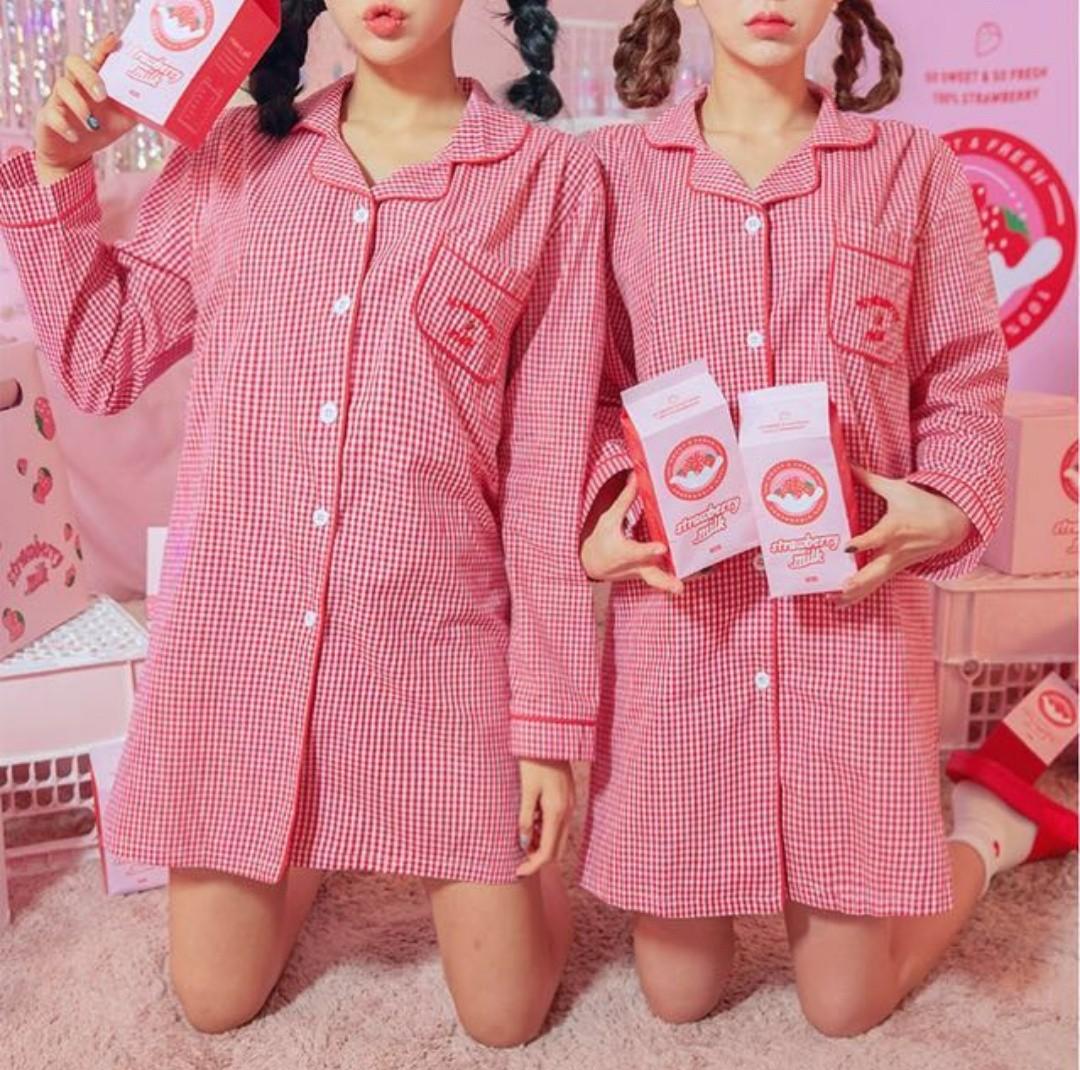 Strawberry milk 2025 pajamas