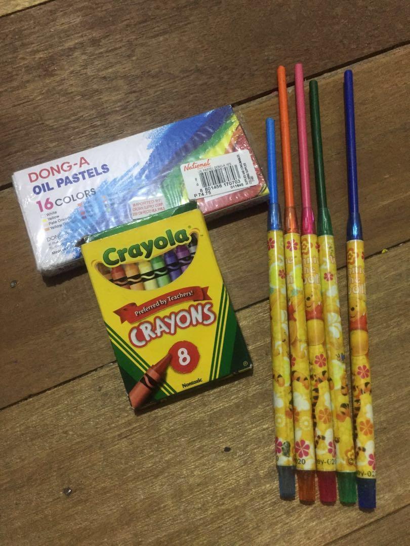 Coloring Materials Crayons Oil Pastels Design Craft Craft Supplies Tools On Carousell