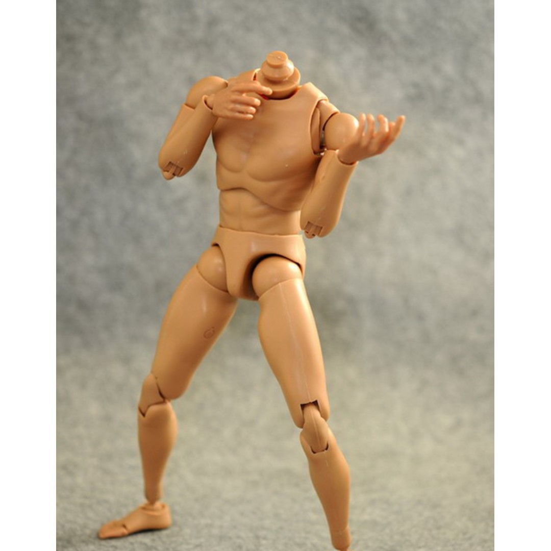 Custom 1 6 Nude Caucasian Action Figure Body Narrow Shoulder