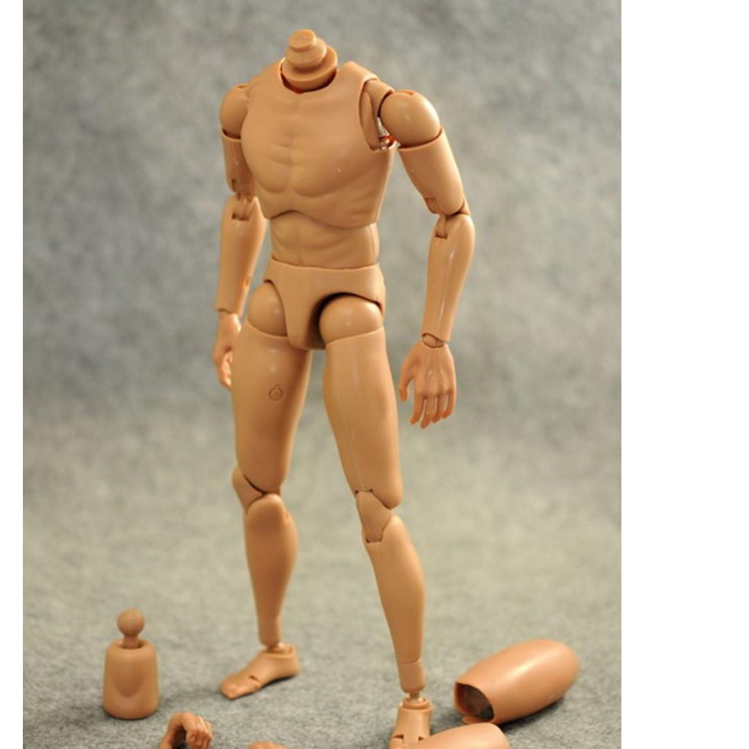 Custom 1 6 Nude Caucasian Action Figure Body Narrow Shoulder