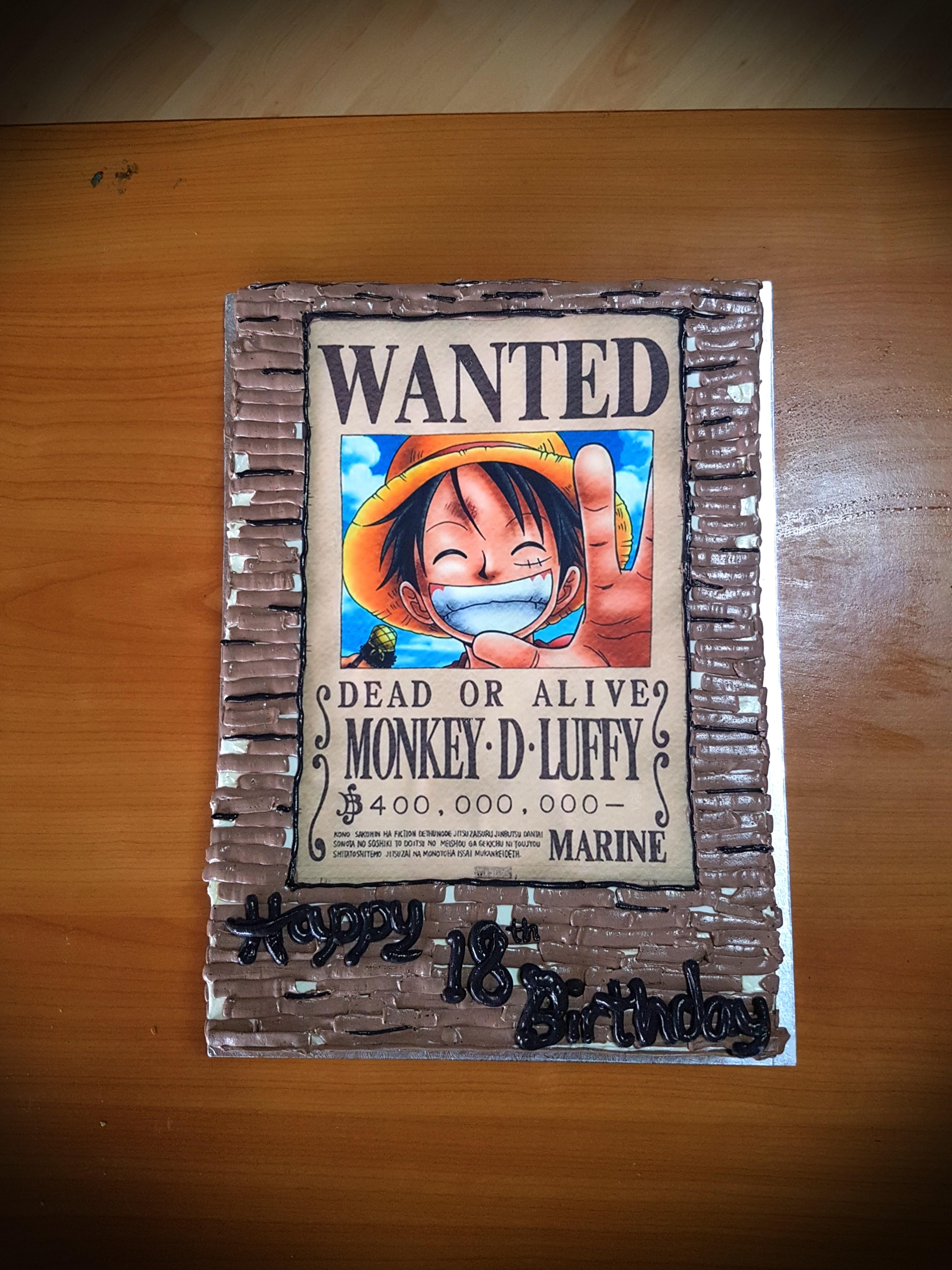 Customised Cakes Luffy One Piece Food Drinks Gift Baskets Hampers On Carousell