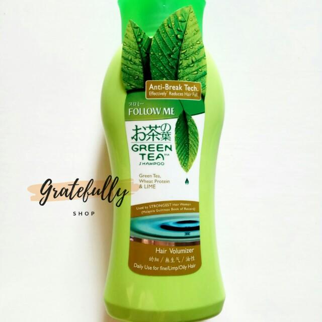 Follow Me Greentea Hair Volumizer Shampoo Penyubur Rambut