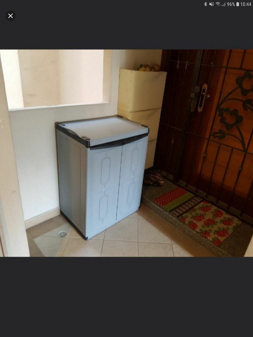 Full Plastic Waterproof Outdoor Storage Cabinet W Delivery Furniture Shelves Drawers On Carousell