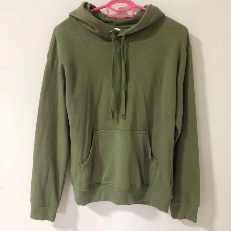 khaki green hoodie women's