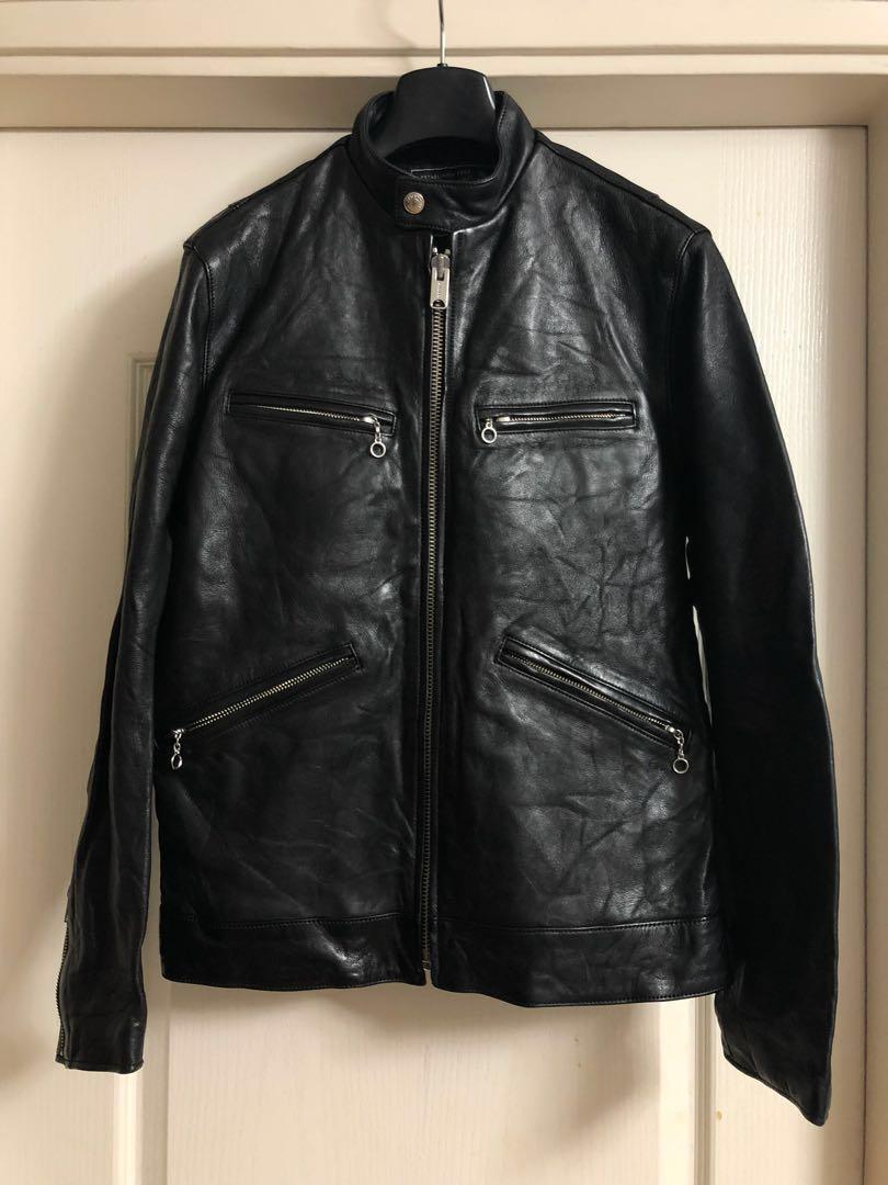 Hysteric glamour leather jacket used Sz s, 男裝, 外套及戶外衣服