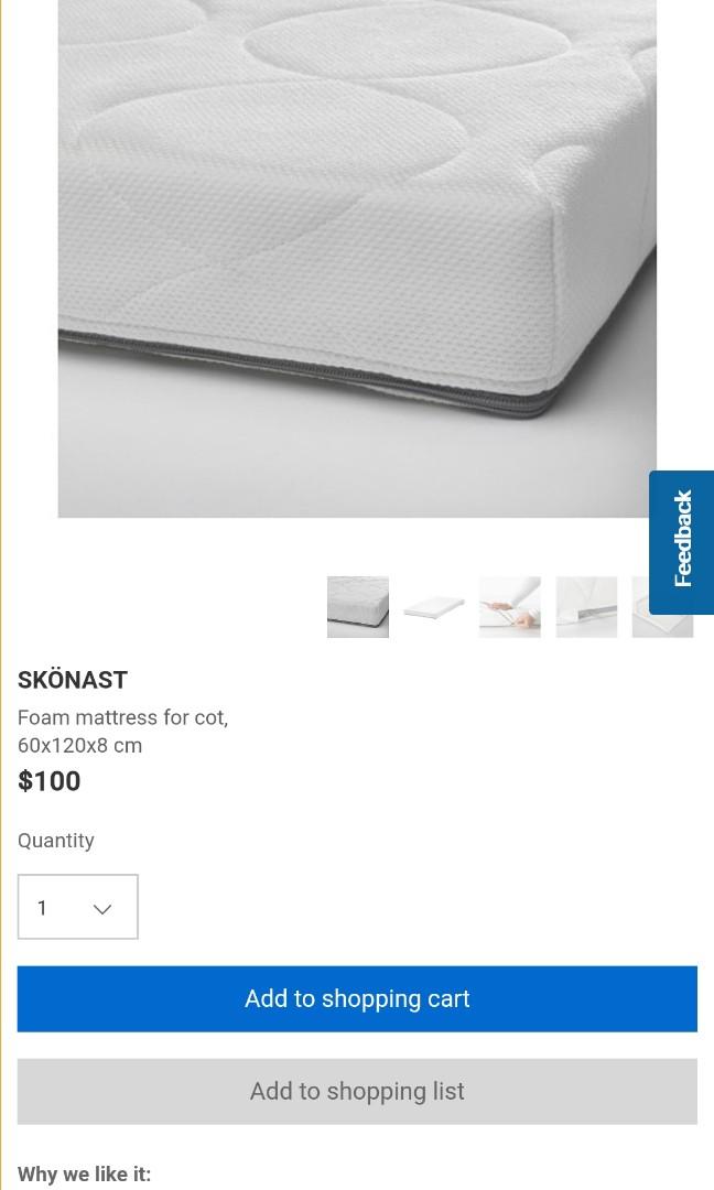ikea skonast mattress